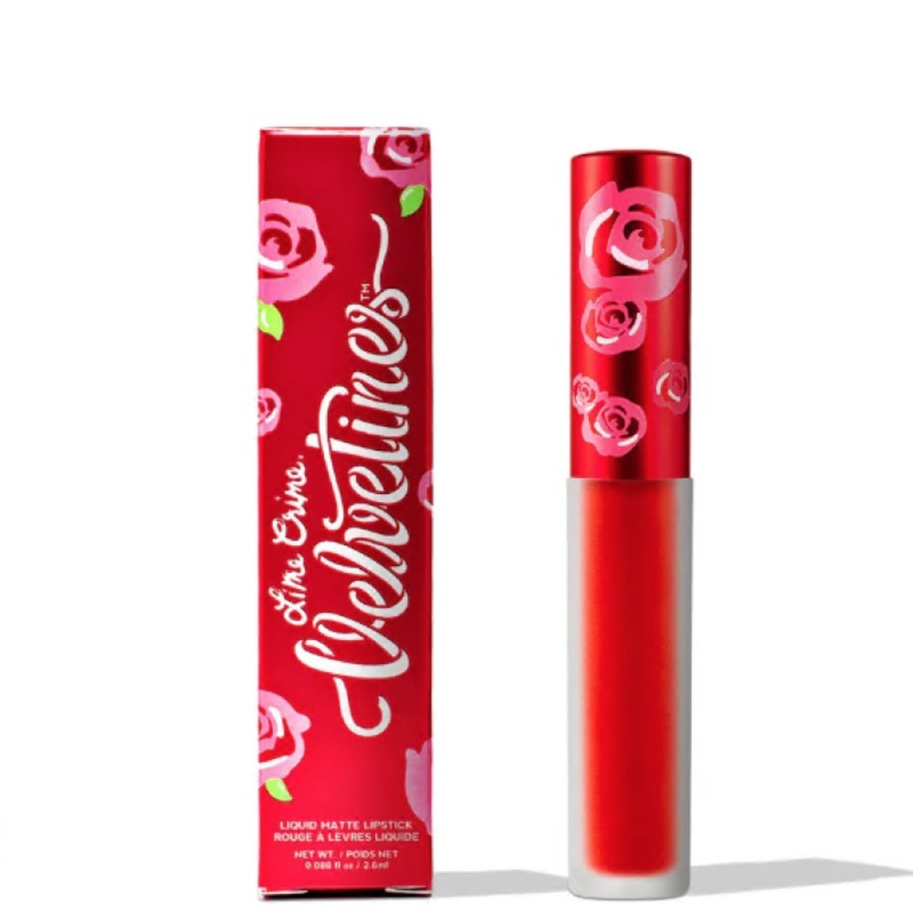 Lime Crime Velvetines Matte Liquid Lipstick New Americana Flame Red Discontinued